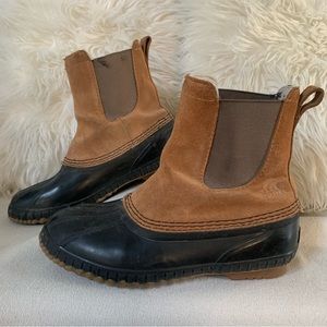 Sorel Brown Suede Cheyanne Chelsea Boots